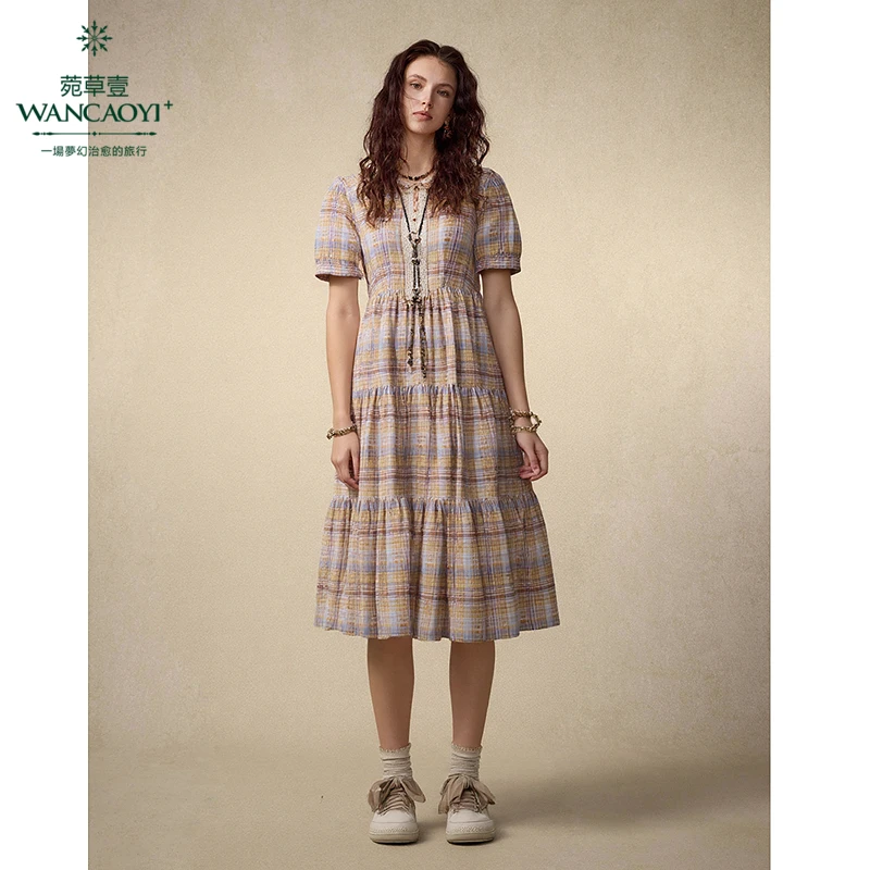 【商场同款】【情调文艺】菀草壹2025夏季新款连衣裙Q05010521