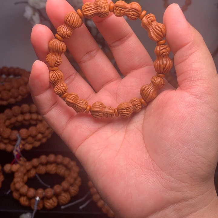 桃核手串龙纹桃核花生