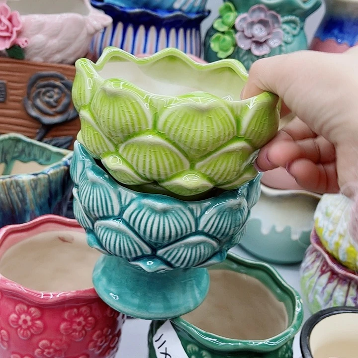 多肉录制陶瓷花盆