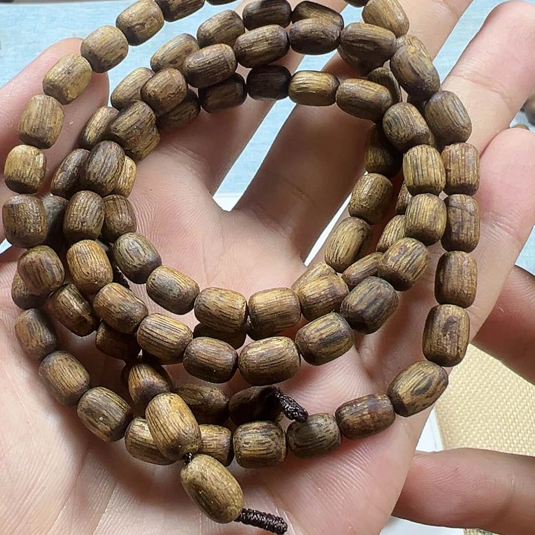 手串沉香十七克多圈虫漏