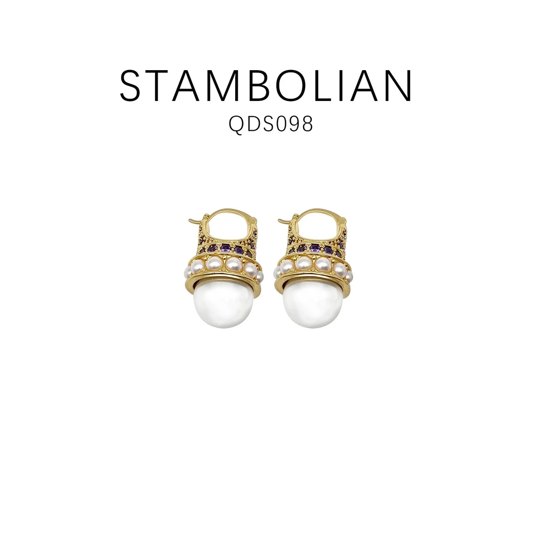 铜合金耳饰 设计师高级时尚百搭款耳饰 ~QDS098