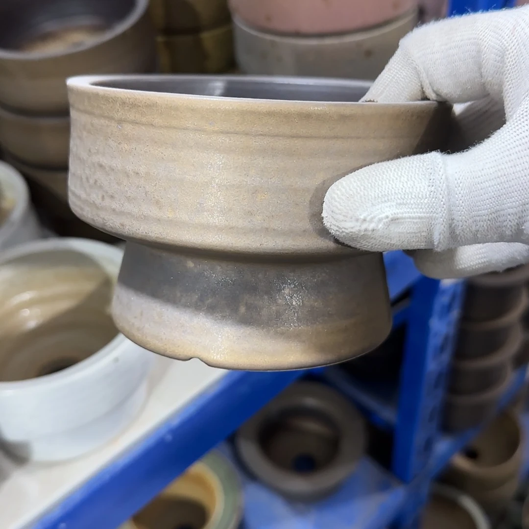 瓷片景德镇手工花盆