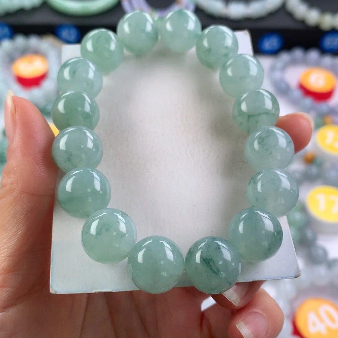 翡翠未镶嵌手链卡13.6