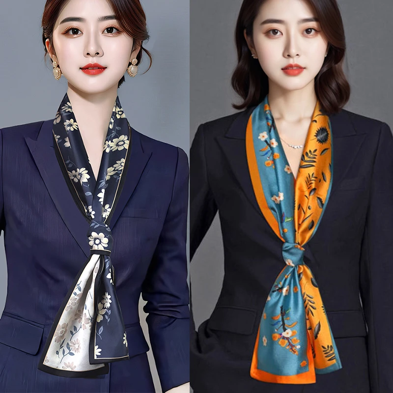 丝巾小长条女百搭高级感2025新款春秋领巾洋气妈妈时尚韩式薄围巾