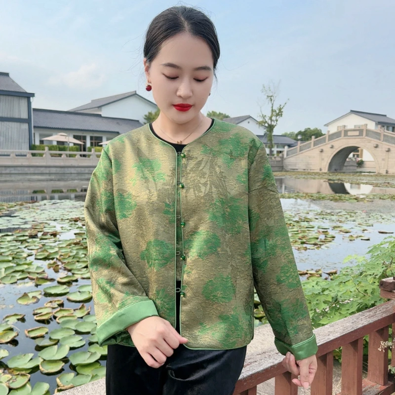 秋季单排扣女厚款短款圆领免烫短外套宽松时尚开衫长袖2521款