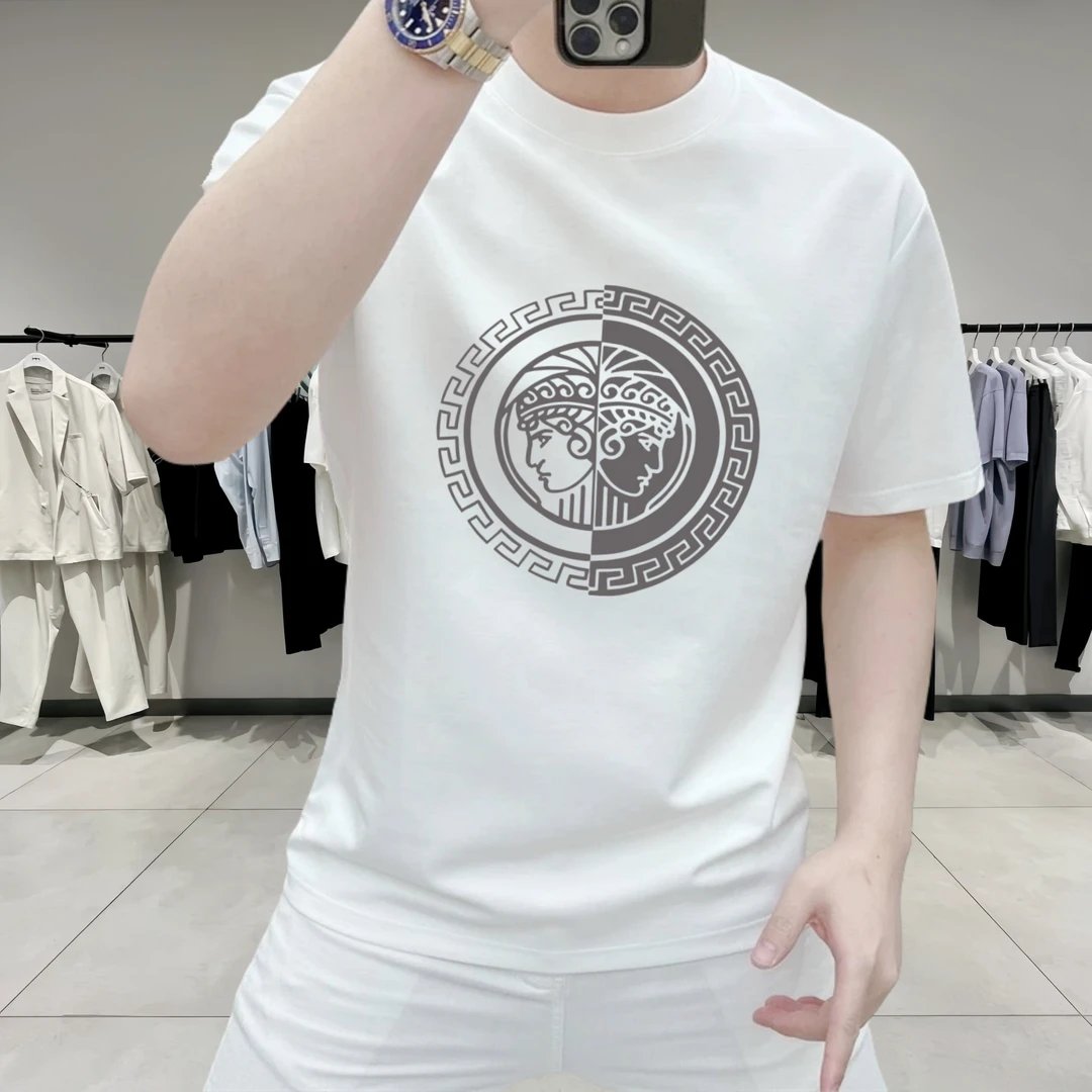 美式纯棉短袖T恤潮牌痞帅男款2025新款时尚潮流印花休闲圆领上衣