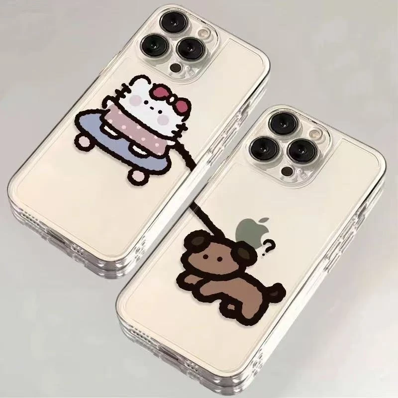滑板凯蒂适用苹果iphone小米15promax防摔vivo华为oppo手机壳女