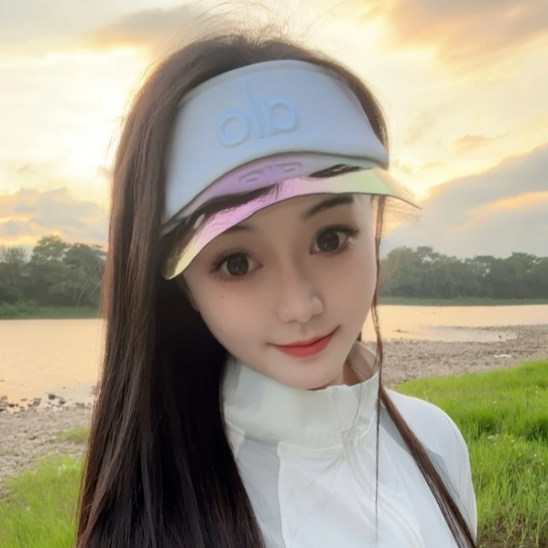 ALOyoga金智秀同款镭射空顶帽户外网球运动遮阳帽时尚休闲太阳帽