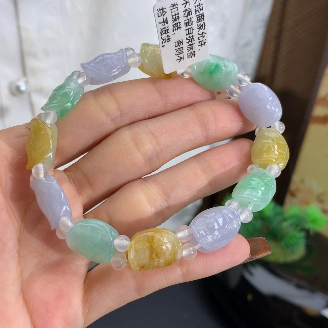 未镶嵌手串翡翠冰胶富甲天下多宝手串
