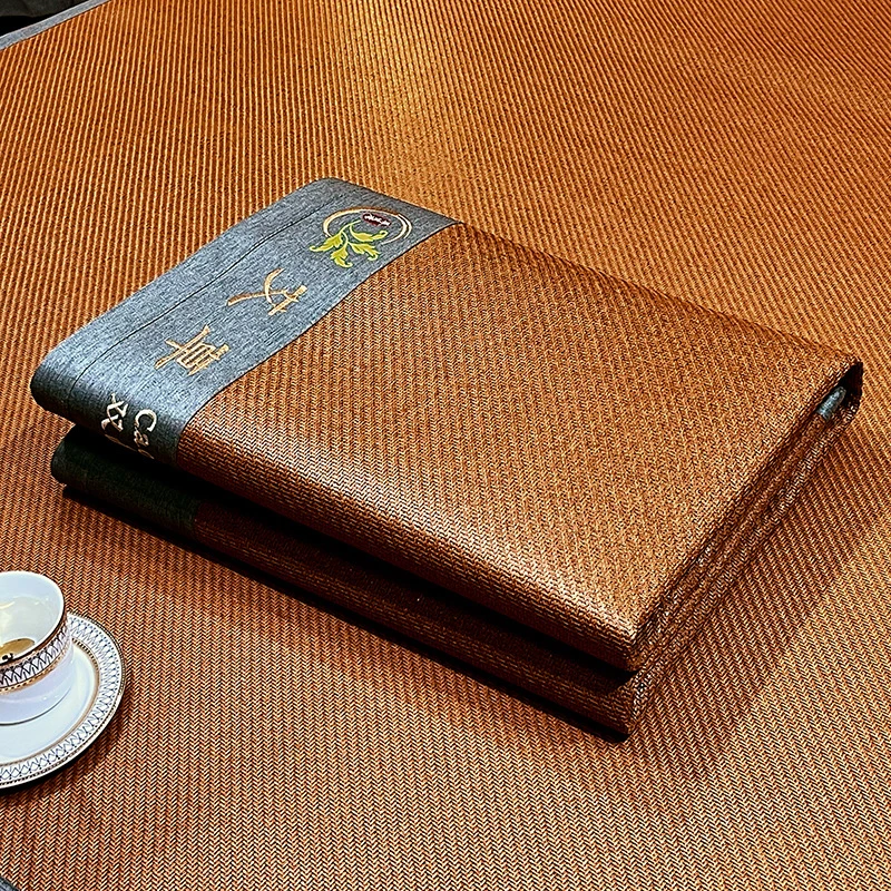 夏季天然藤席三件套艾草冰丝可折叠空调凉席子单双人学生宿舍005