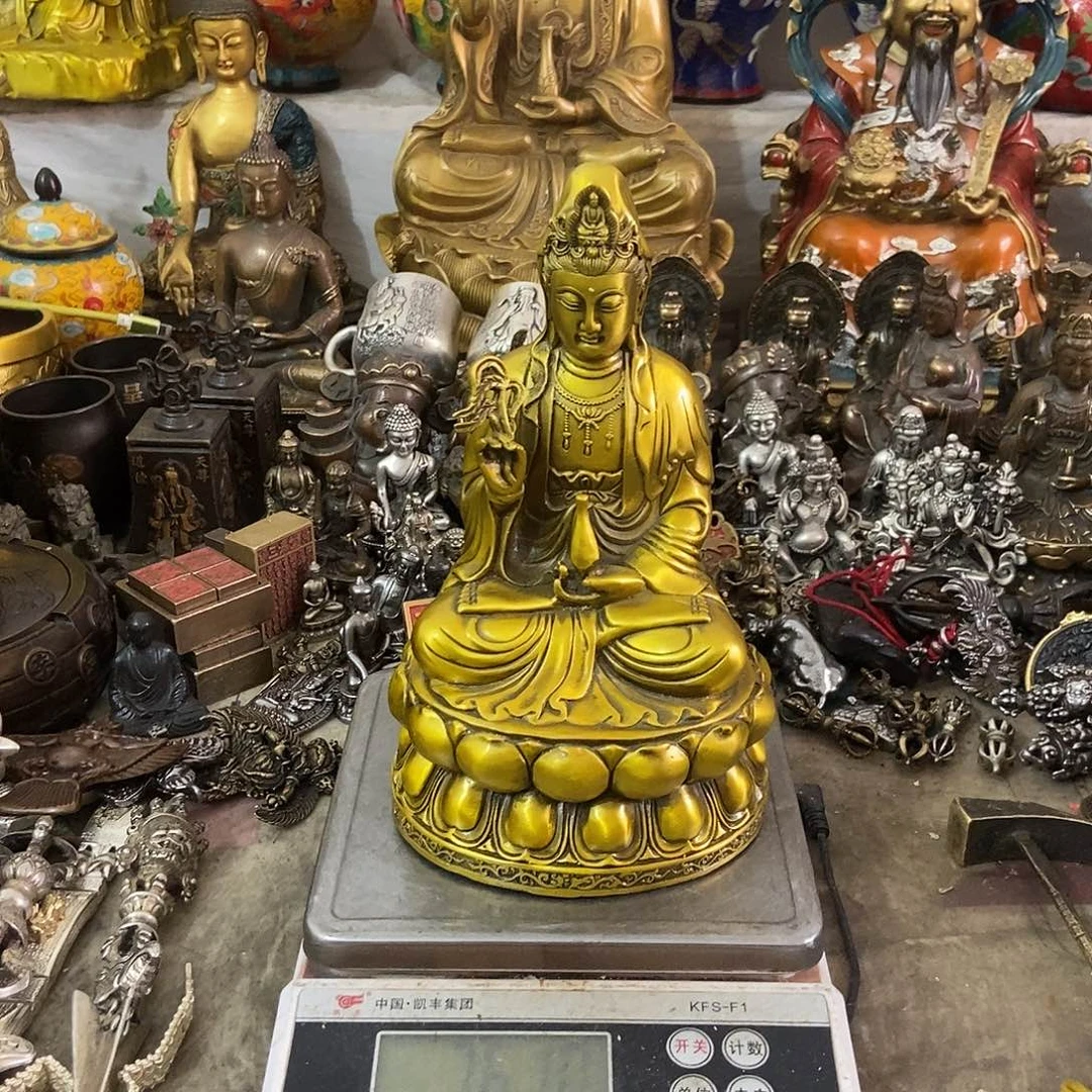 幸***?老杨黄铜摆件老杨黄铜摆件