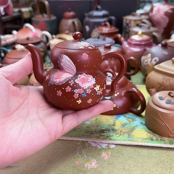 茶壶紫砂蝶梦葫芦