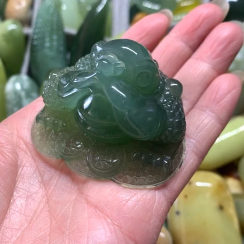 蛇纹石玉未镶嵌手把件