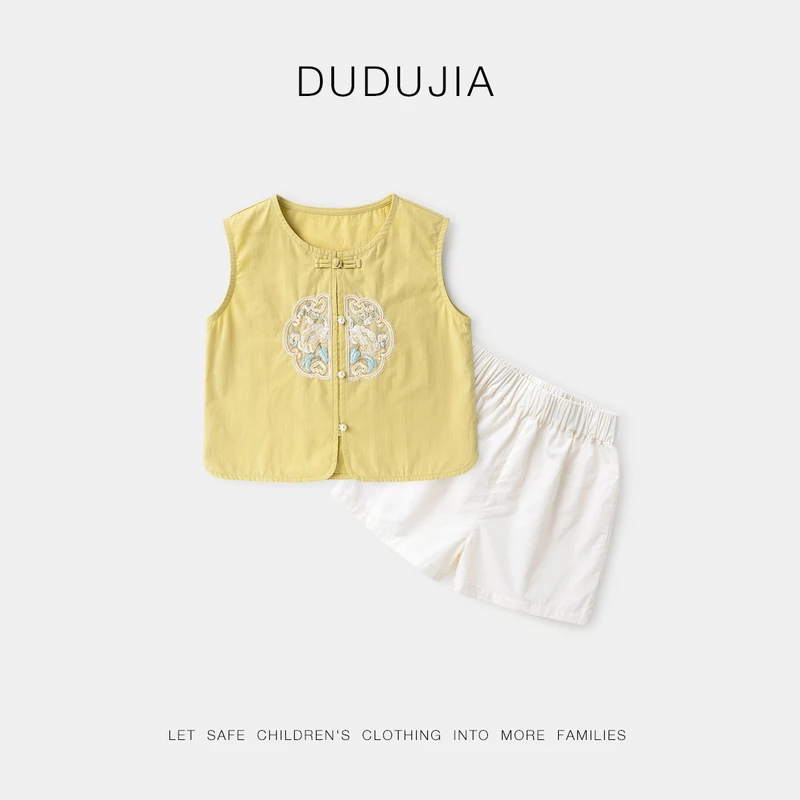 嘟嘟家中国风套装童装夏装唐装婴儿女童D5BTZ028