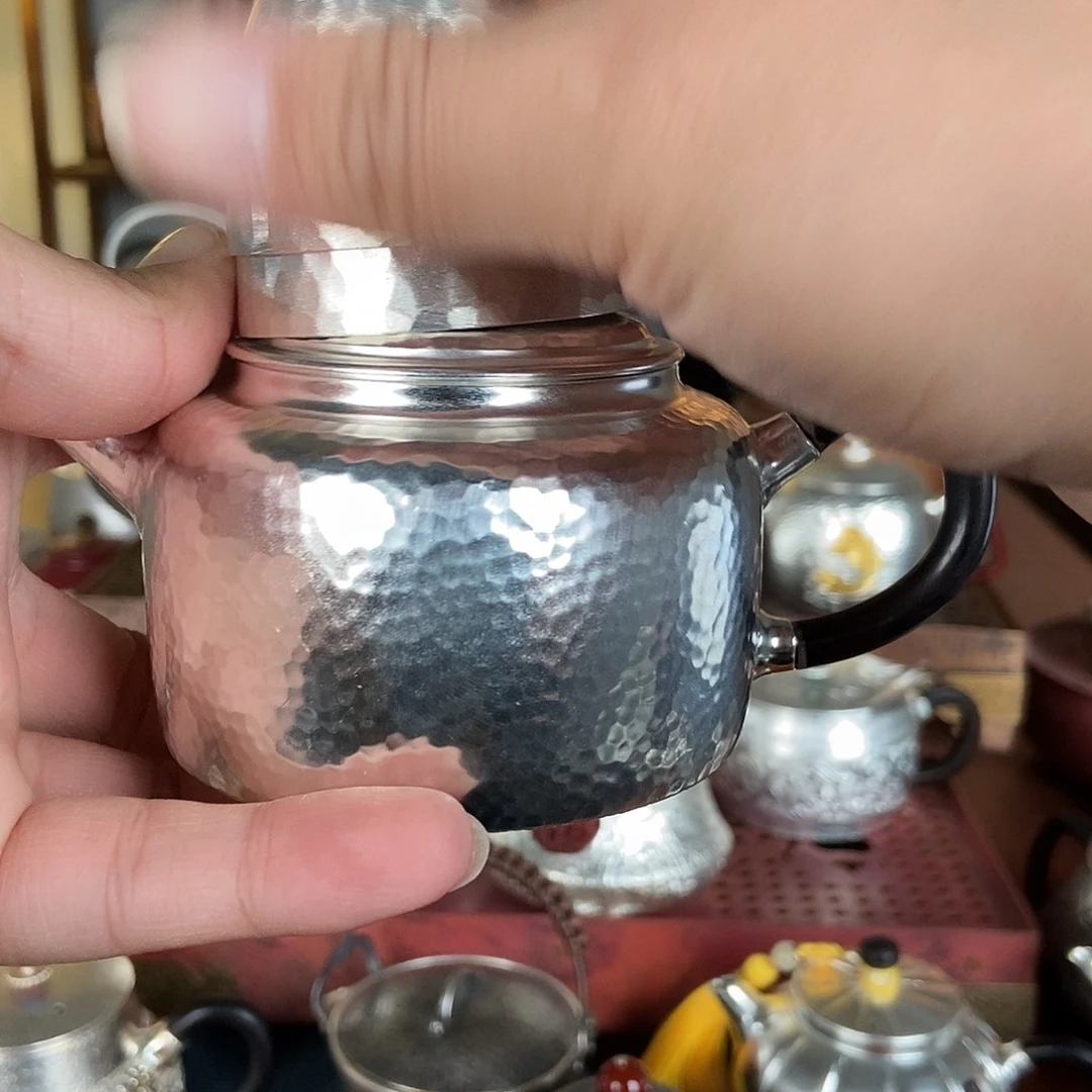 蓝***玉纯手工制一铜壶用