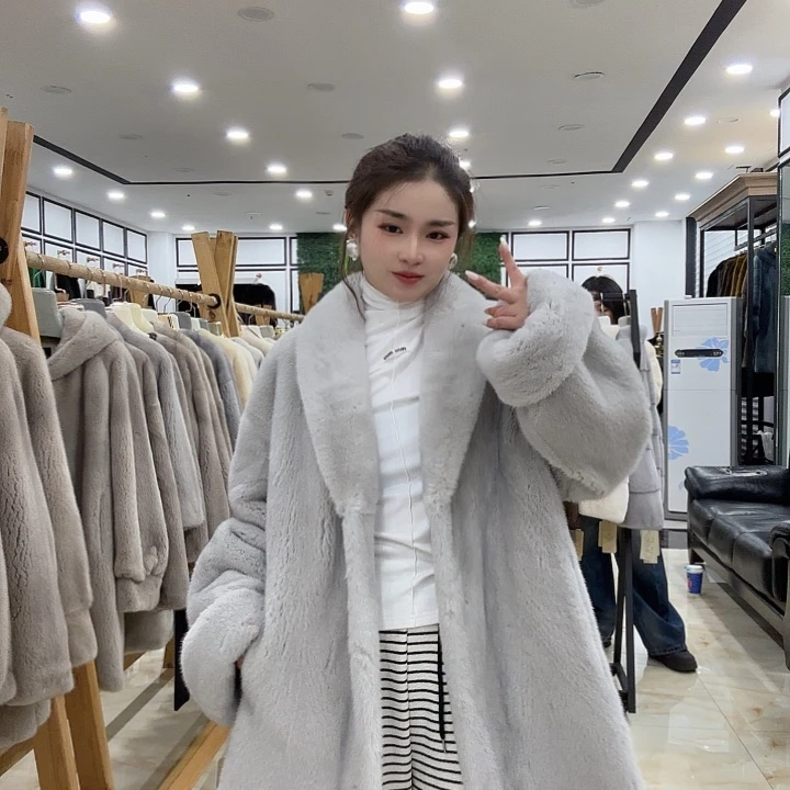 貂皮大衣外套韩版修身