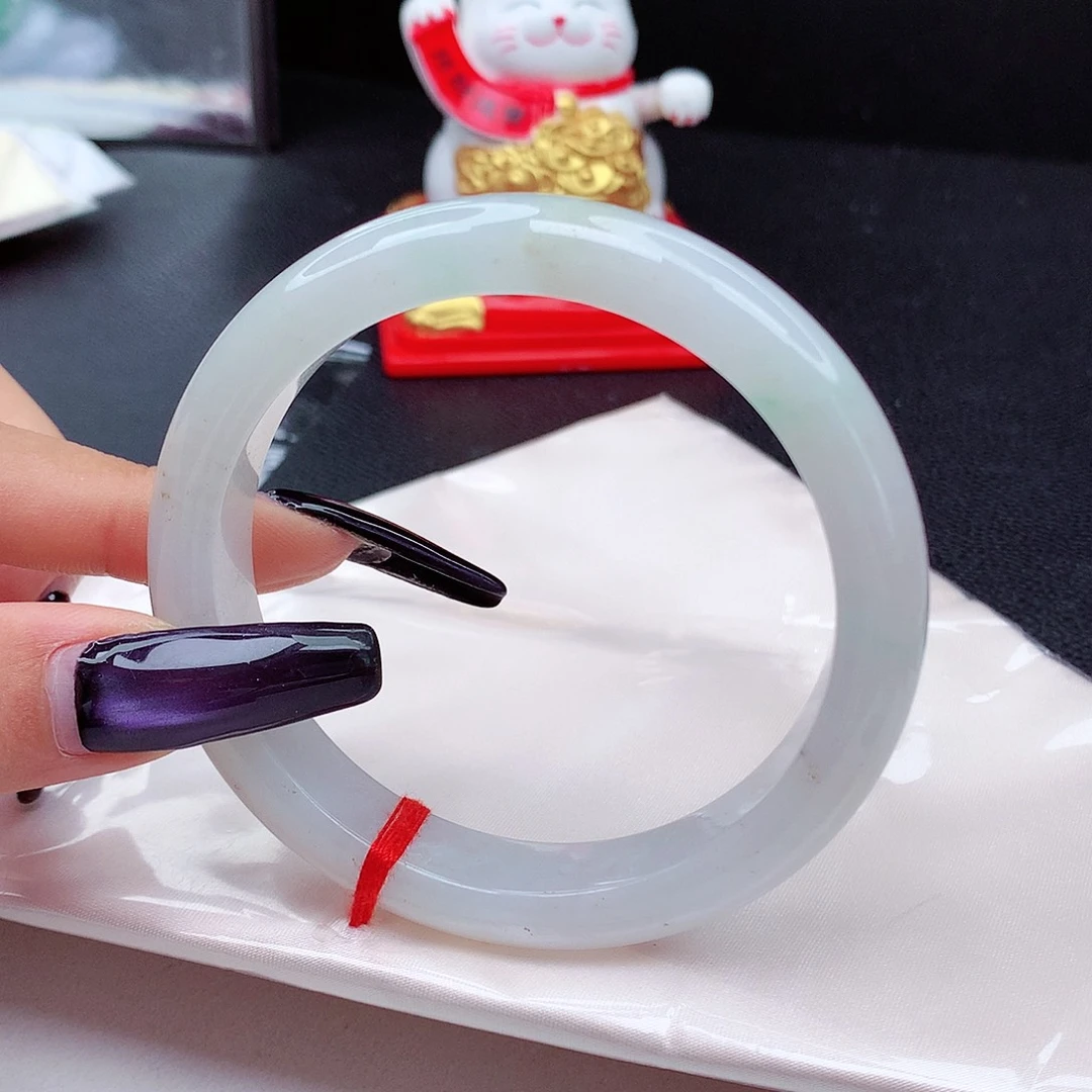 未镶嵌手镯翡翠翡翠61.1白月光飘绿洒金正圈