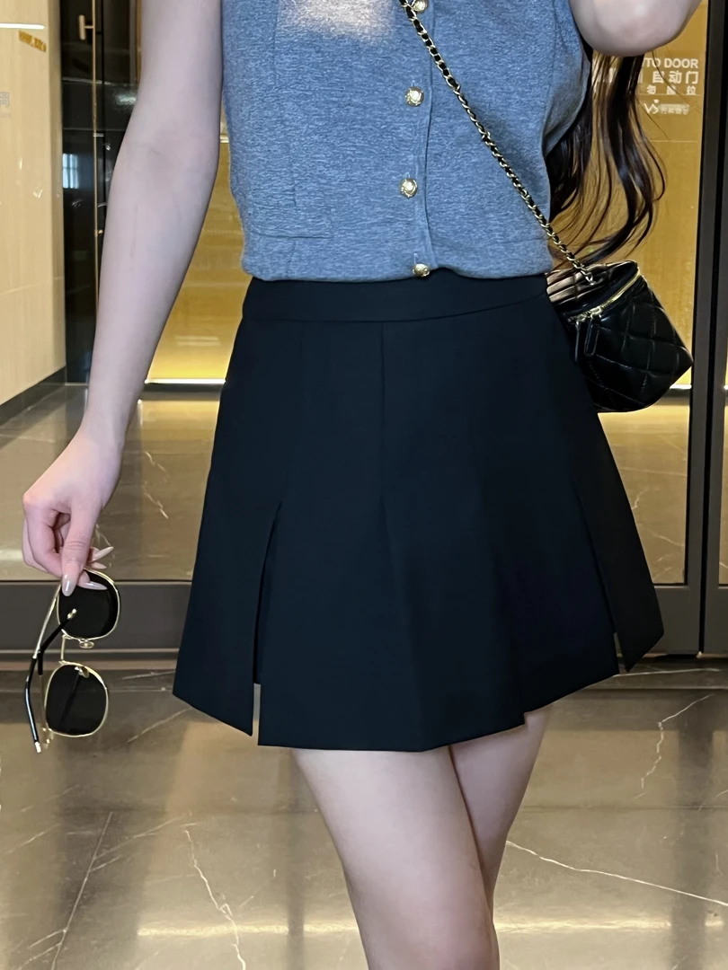 【BAGALIO】高腰百搭A字百褶半身裙2752