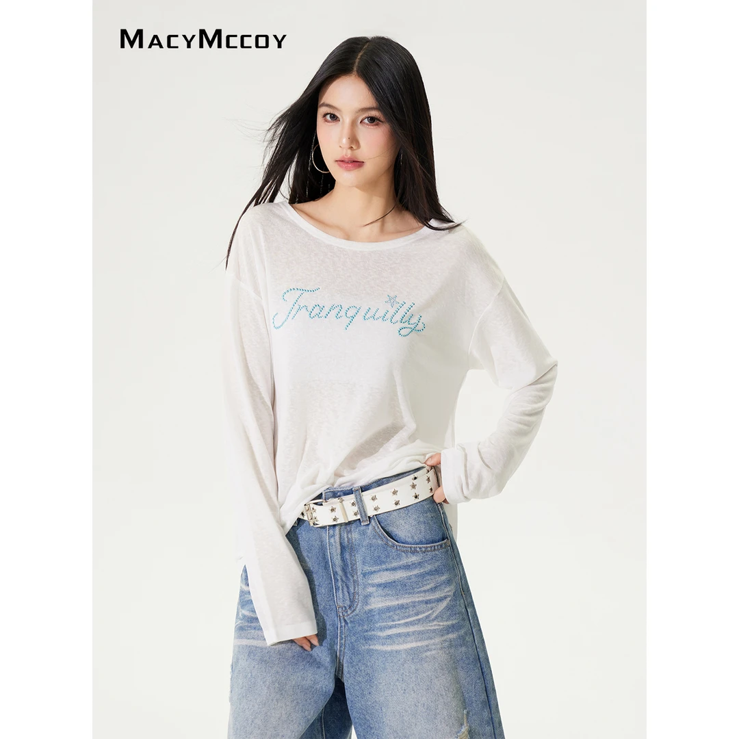 【熊小姐专享】MacyMccoy前后两穿开叉防晒衣女显瘦莱赛尔凉爽上衣