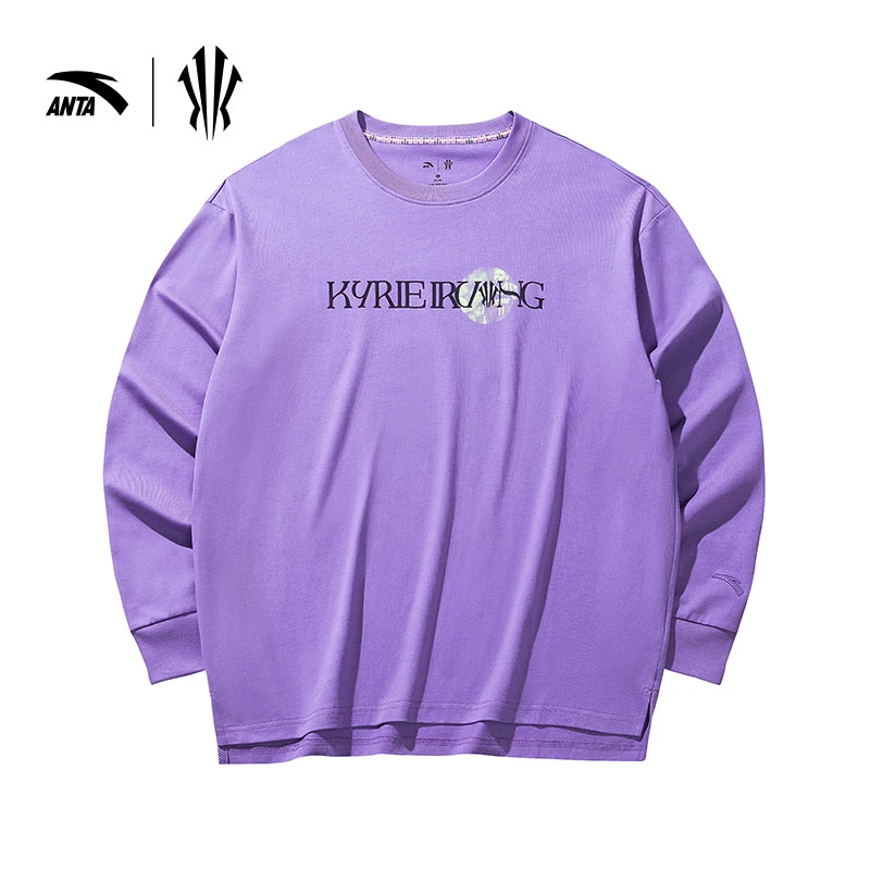 【何轩专属】安踏凯里·欧文系列丨运动长袖男款纯棉篮球长T吸湿