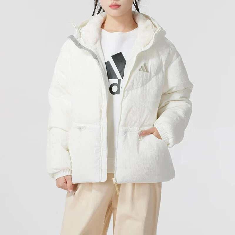 【滔搏联动】adidas阿迪达斯女子流光风奶白色厚羽绒服JM4626