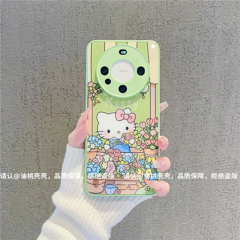 （华为Mate60系列）金属漆玻璃壳适用华为Mate60/Mate60Pro手机壳潮