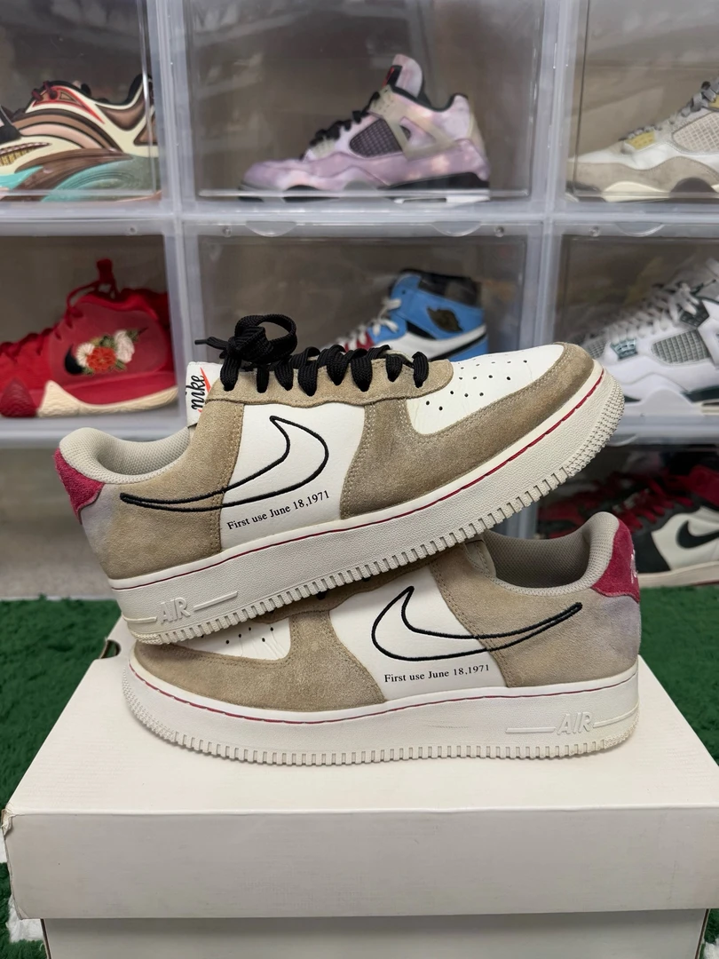 90新 maje 42.5码/af1白灰休闲鞋/二手正品/后跟染色