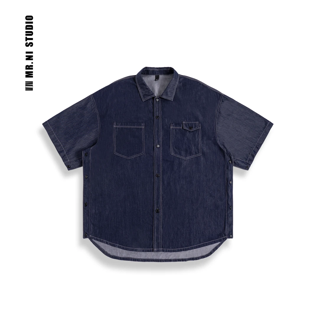 MR.NI/倪先生「舒适区」解构主义封神 织带暗扣莱赛尔凉感牛仔短裤