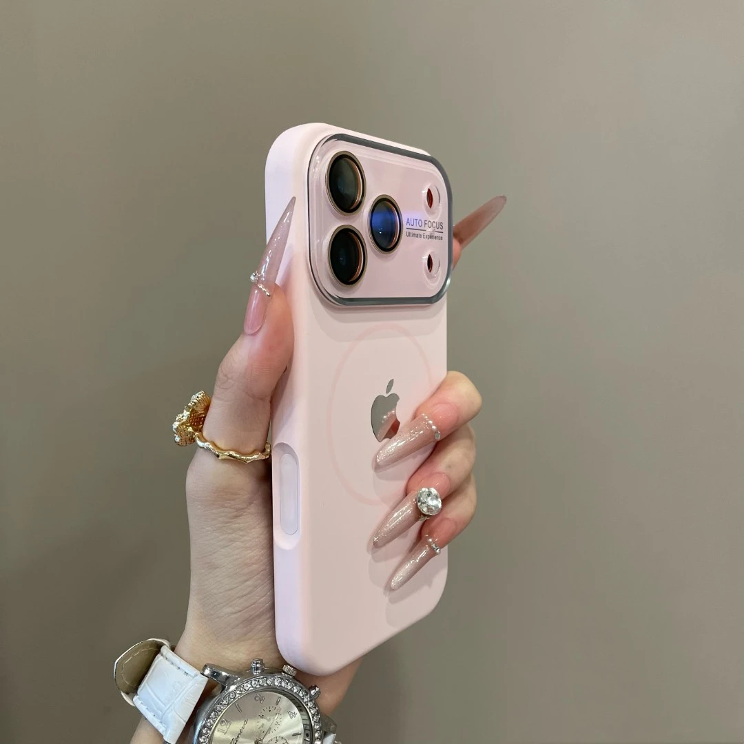 简约全包纯色液态磁吸适用iPhone17pro手机壳16pm防摔15新款14pro