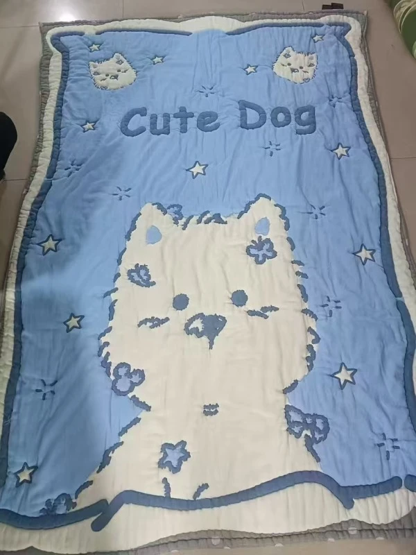 【蓝蓝狗】150*200泡芙被多层柔软亲肤透气加厚双面