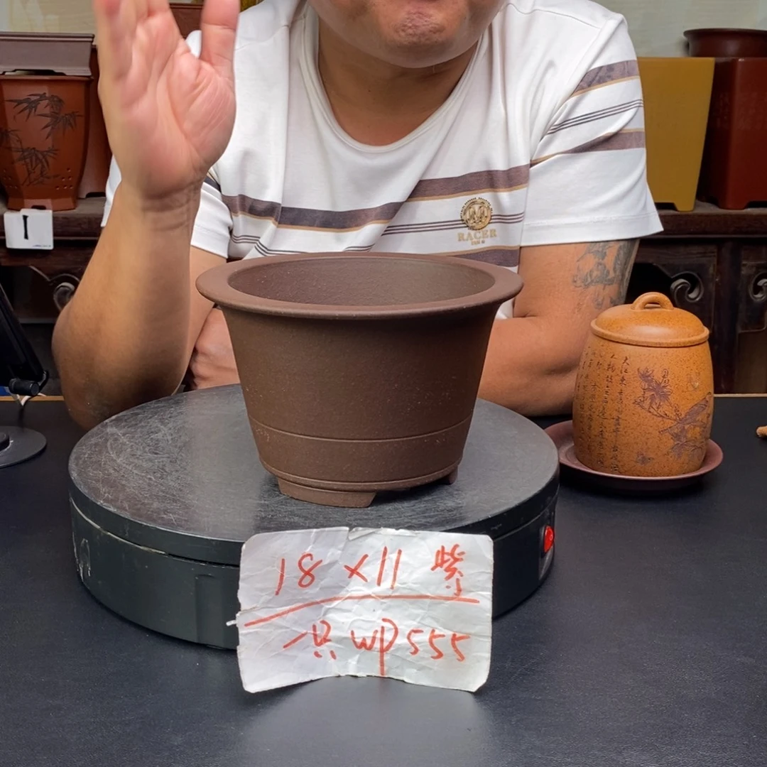 紫砂花盆货号一只WP555