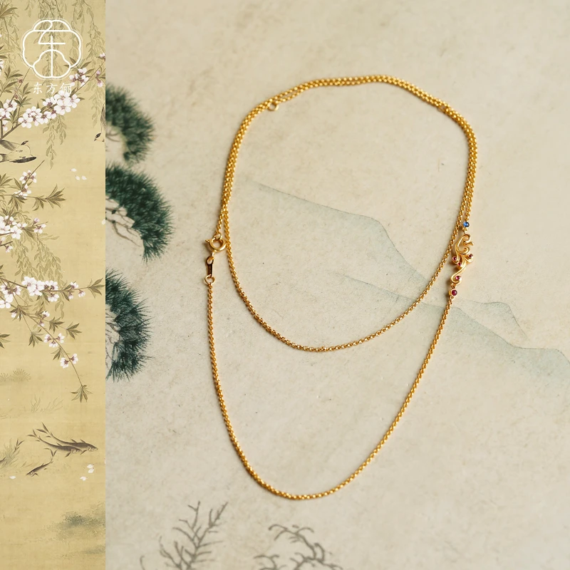 东方俪DOFUNLY【卷春链】18K金卷草项链轻奢高定百搭设计款KJXL雅韵