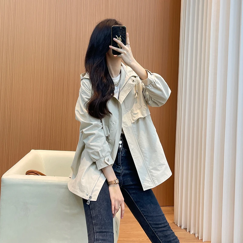 UQS纯欲慵懒风外套2025秋季女式慵懒风风衣老钱风松弛感女装贵气