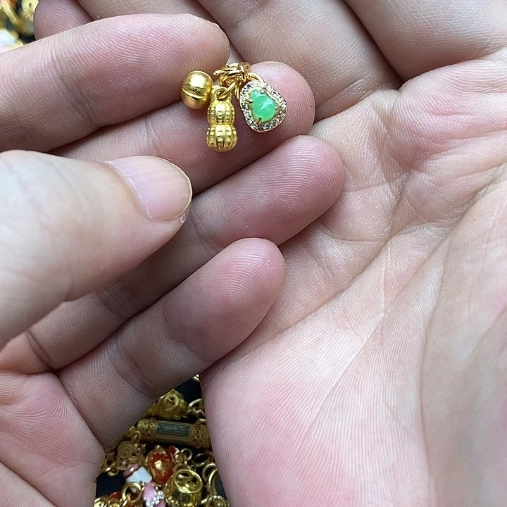 吊坠(不含链)银S925镶嵌翡翠