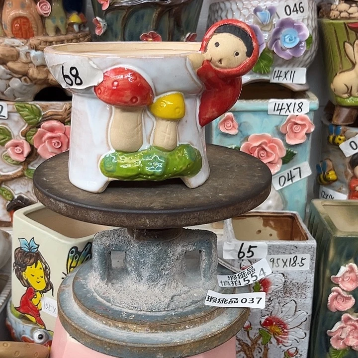 紫砂花盆粗陶材质多肉花盆
