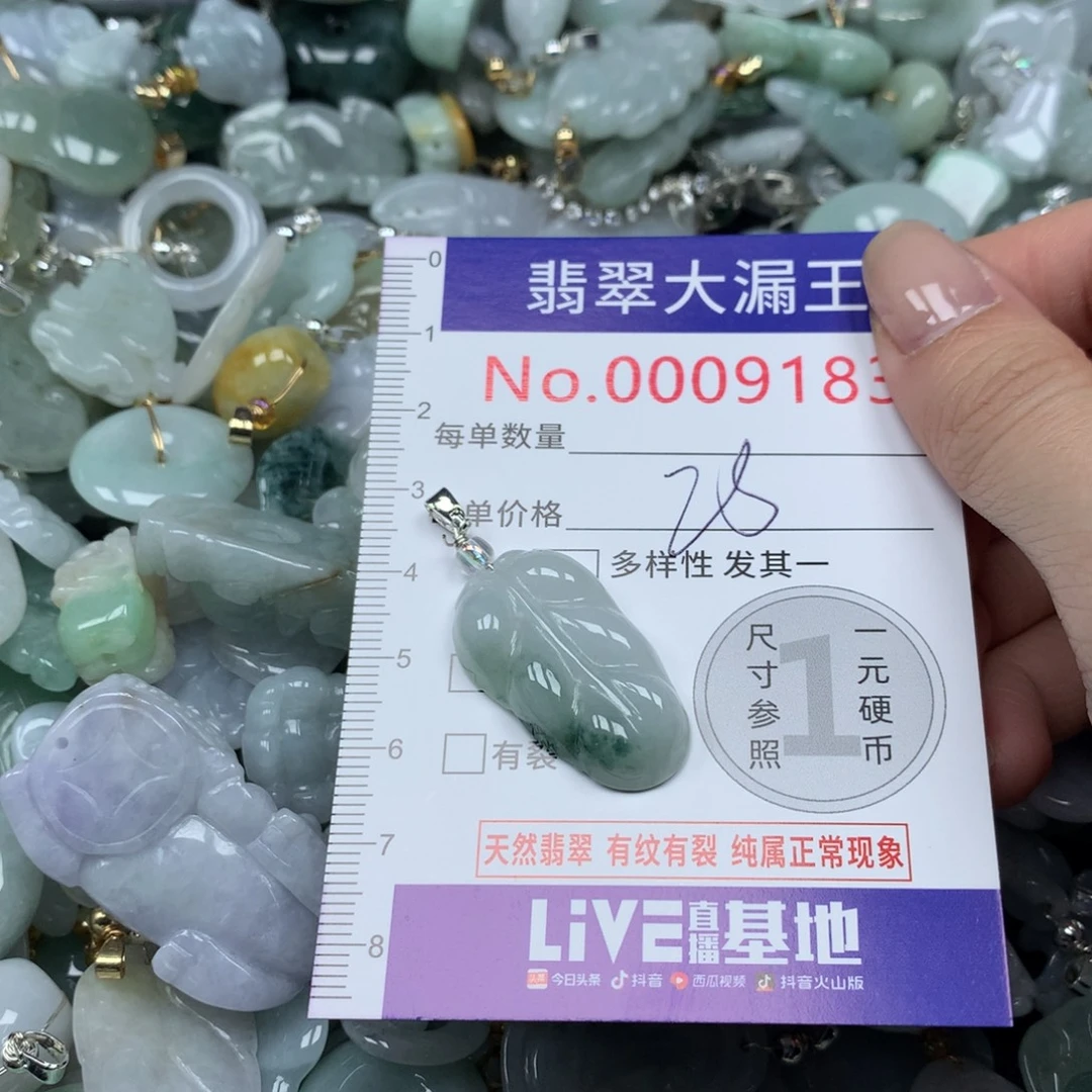 翡翠未镶嵌吊坠(不含链)