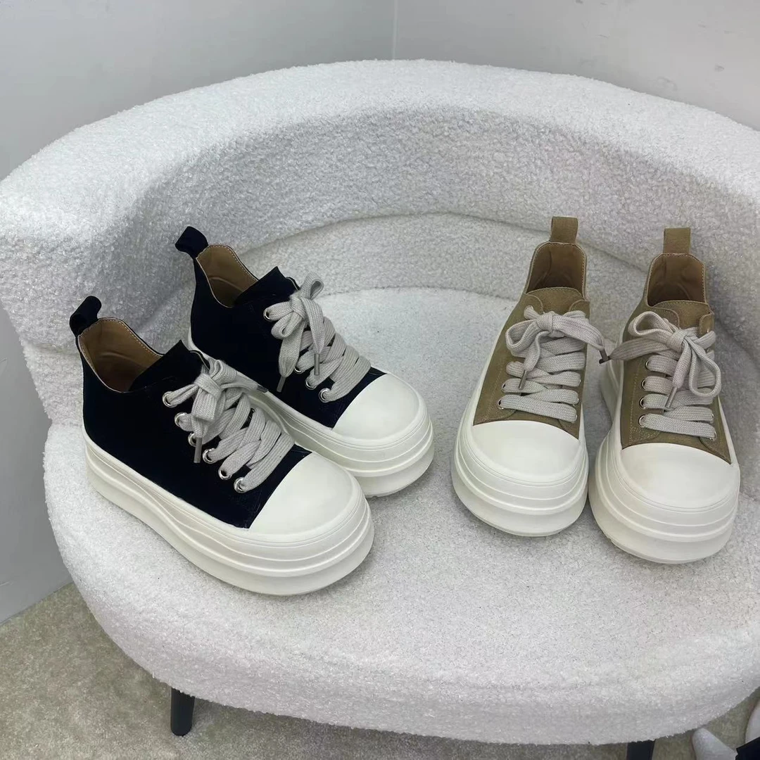 2025秋季磨砂牛皮韵达风小个子短靴潮流瘦瘦靴时尚低帮圆头系带