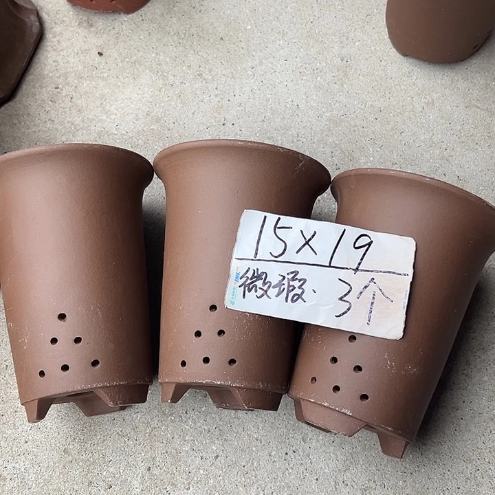 紫砂花盆宜兴紫砂花盆厂家直销3只