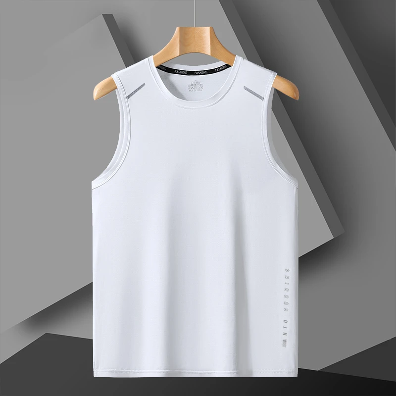 休闲男运动薄款弹力夏季透气男士宽松无袖背心潮流速干上衣外穿