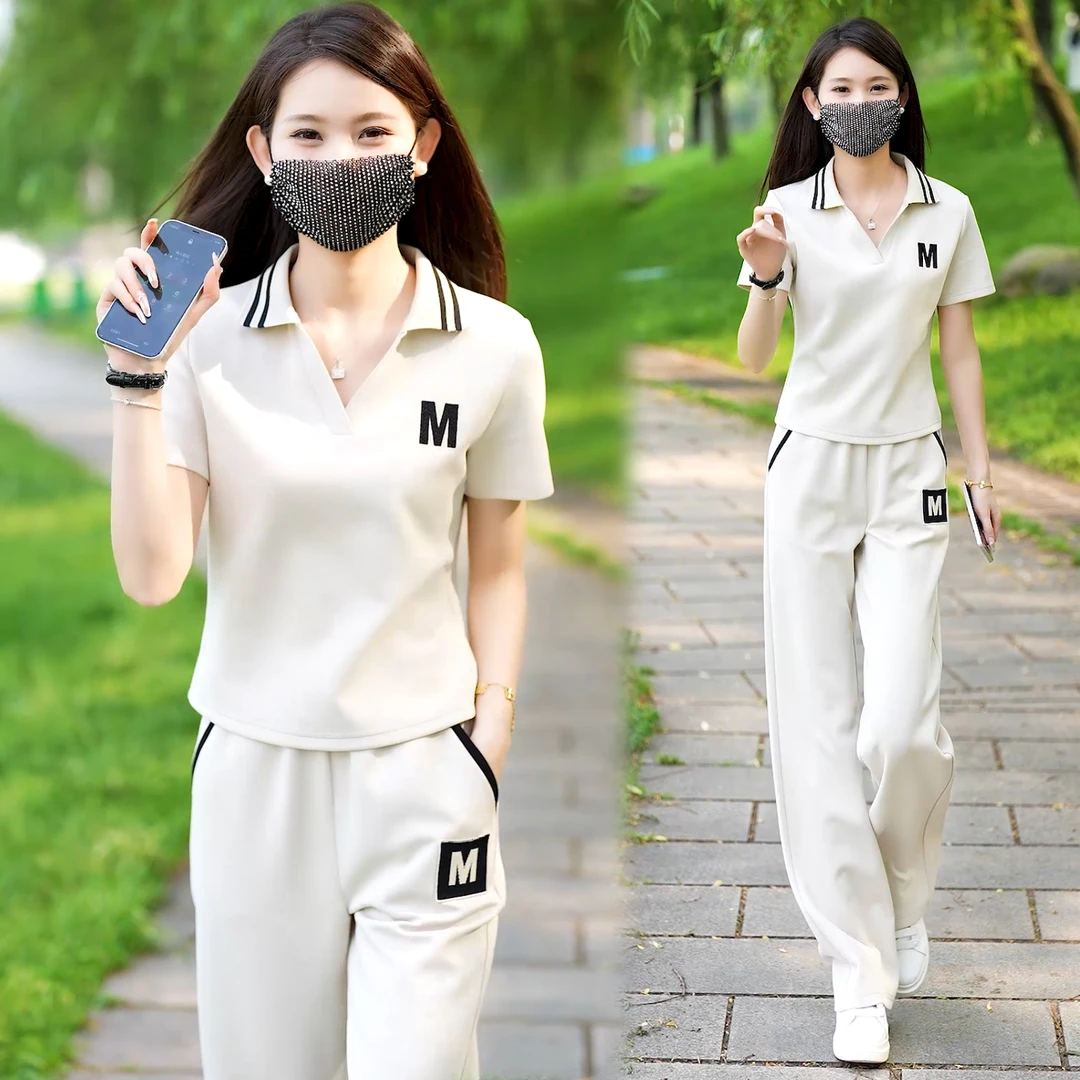 2025夏季新款爆款洋气短袖休闲运动衣服套装女装两件套跑步夏装