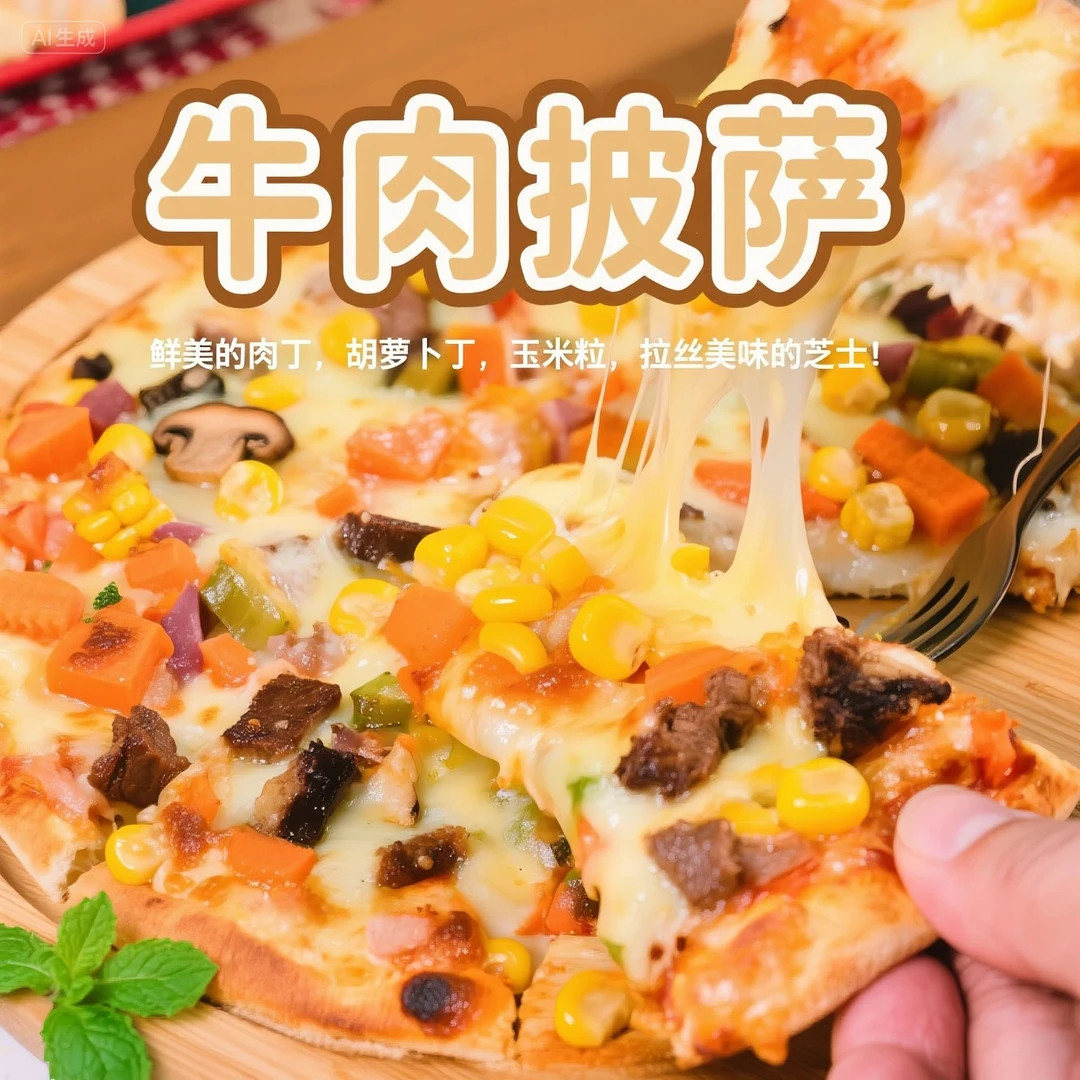 【牛诗诗披萨囤货装】混合装 到手10盒，每盒6寸180g