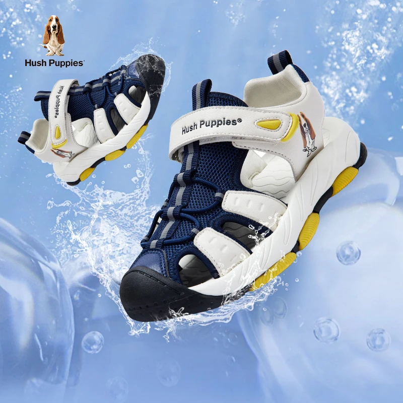 暇步士童鞋包头凉鞋夏款户外洞洞鞋透气软底儿童沙滩鞋子HP2253