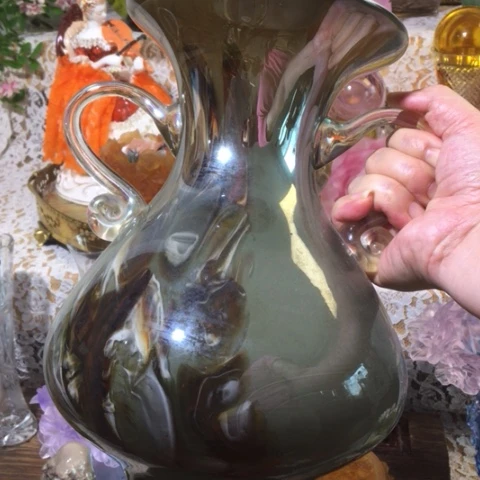 有机玻璃中古琉璃花瓶微瑕