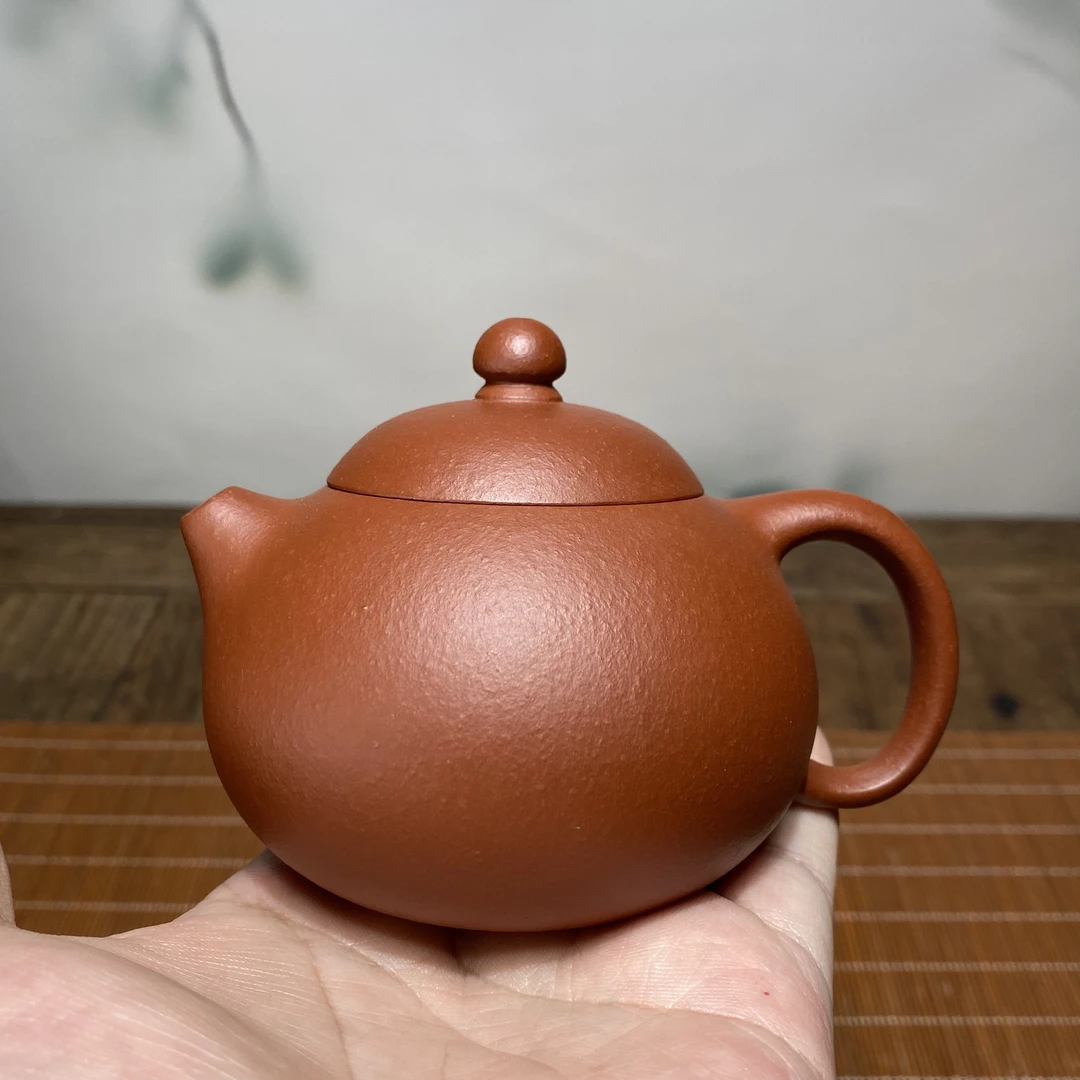 宜兴全手工紫砂壶文旦壶180cc黄龙山原矿紫砂壶宝山矿区原矿红泥