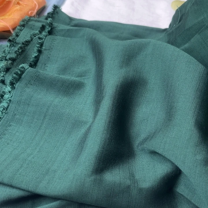 棉混纺墨绿麻棉2米