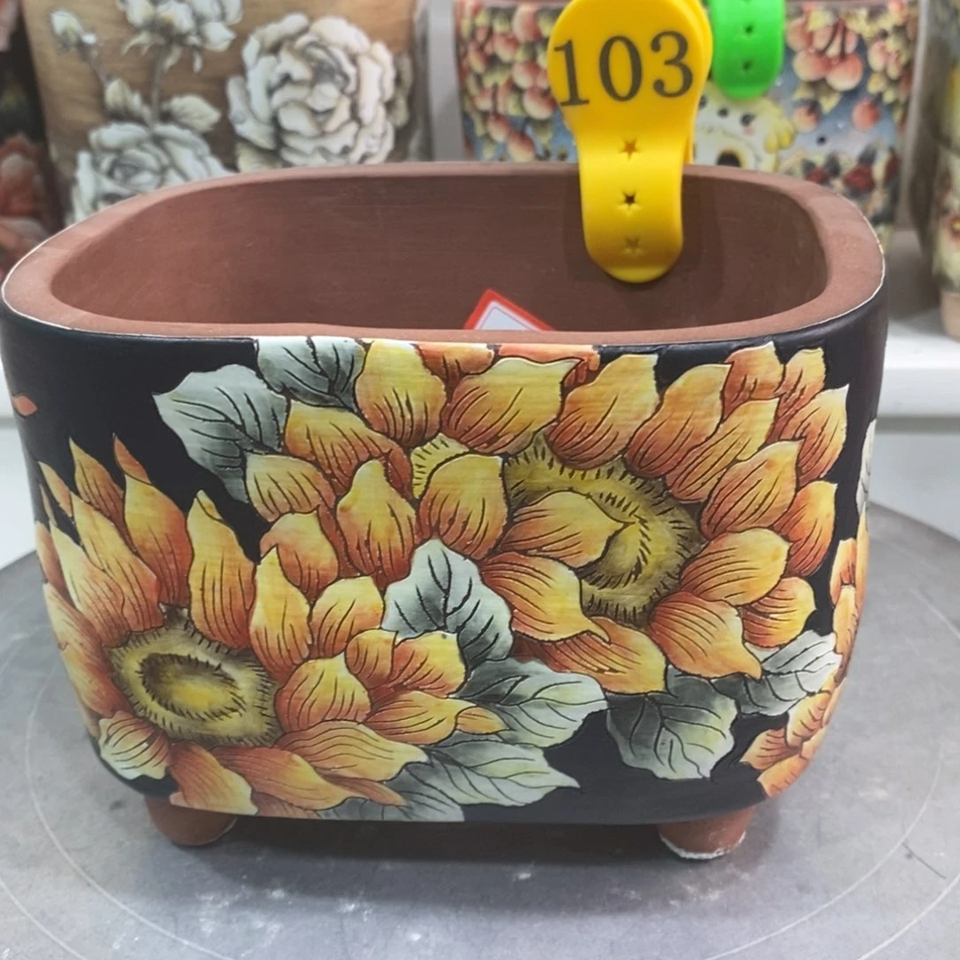 紫砂花盆水晶花盆103