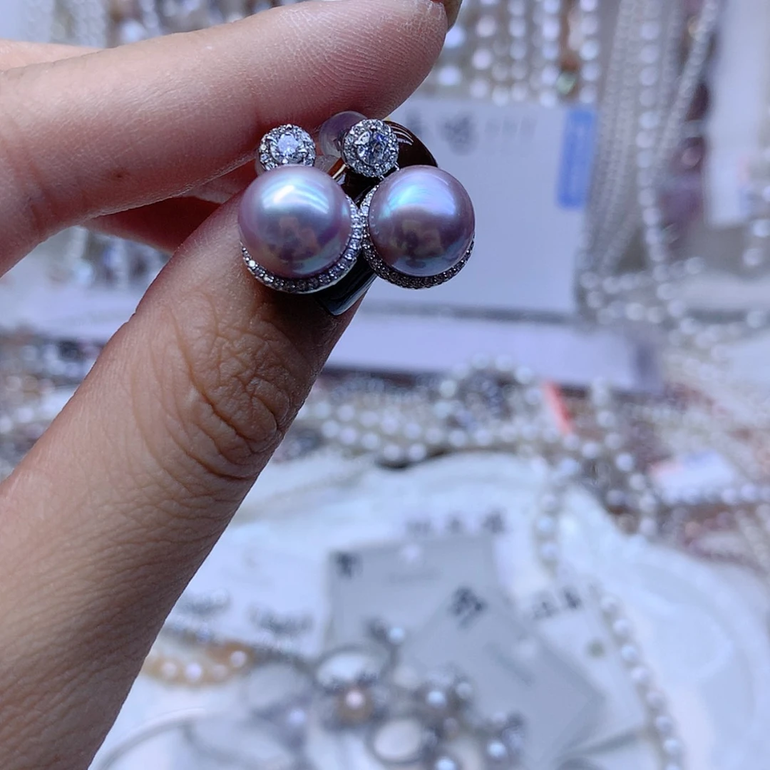 【闪购商品】银S925镶嵌淡水珍珠耳饰