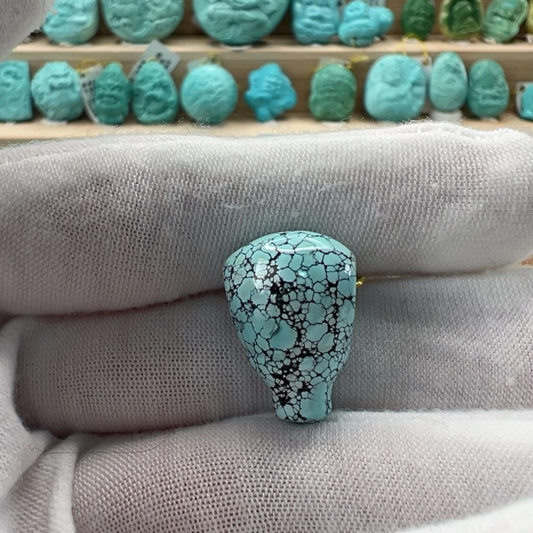 未镶嵌绿松石三通13.3mm
