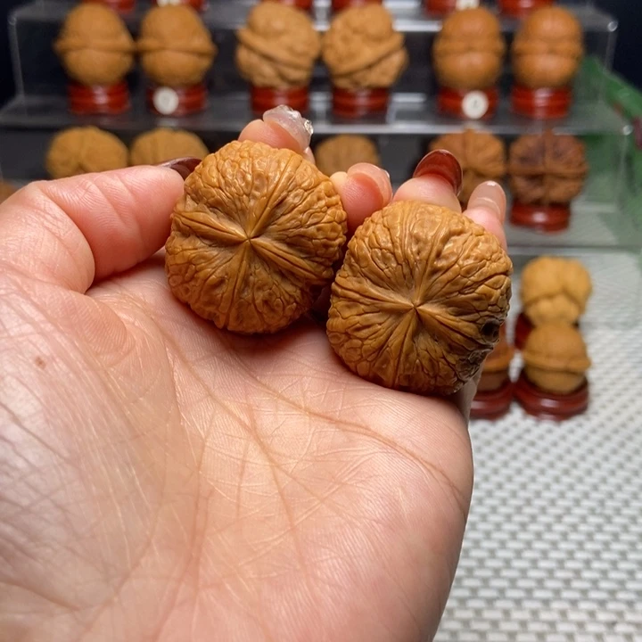 把件文玩核桃10状元红四棱