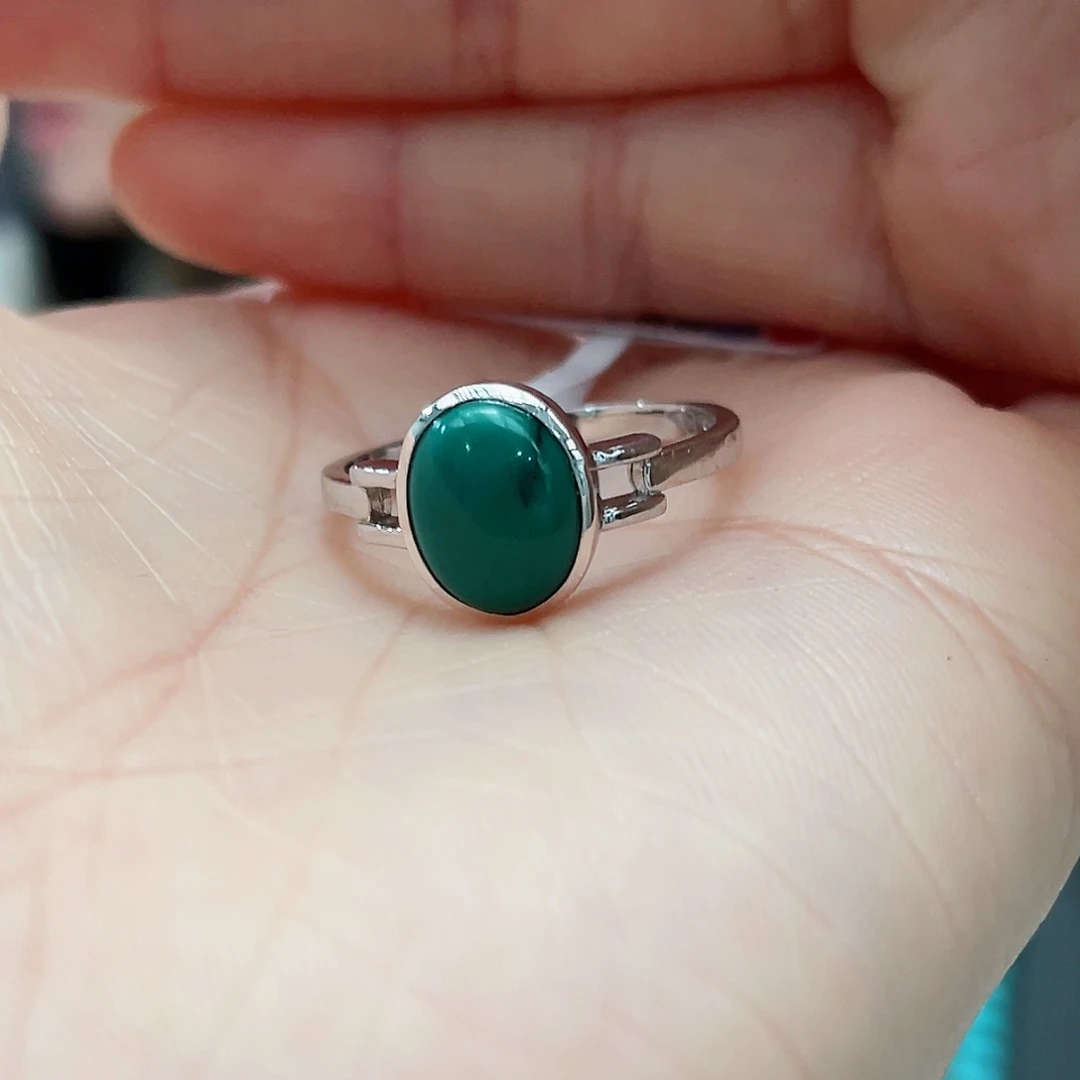 绿松石戒指银S925镶嵌